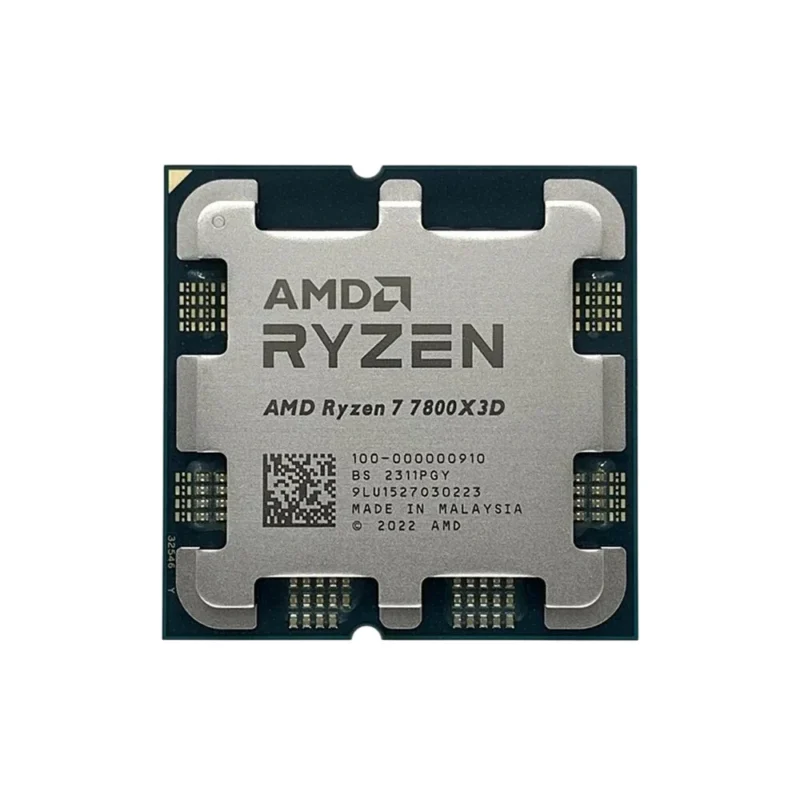 Processeur de jeu AMD Ryzen R7 7800X3D, 8 cœurs et 16 threads, gravé en 5 nm, pour ordinateur de bureau (boîte incluse).