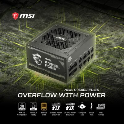 MSI MAG A750GL 750W Fully Modular ATX 3.0 Power Supply