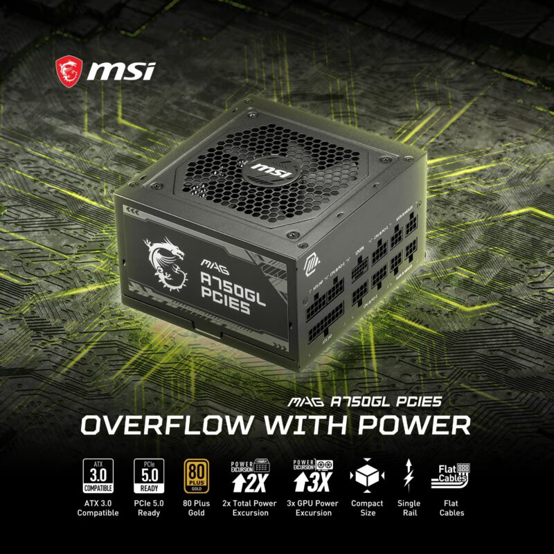 MSI MAG A750GL 750W Fully Modular ATX 3.0 Power Supply