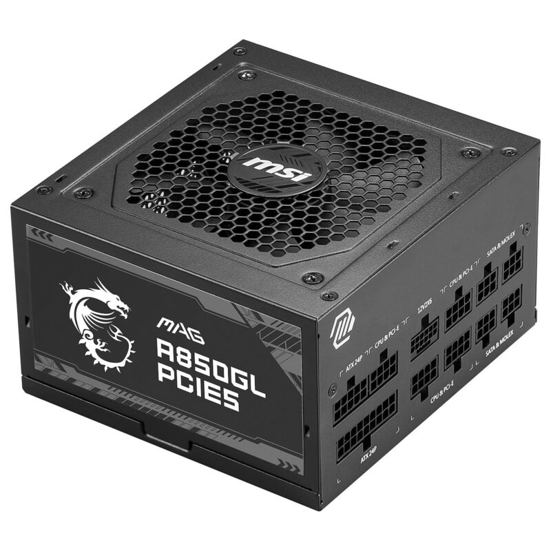 MSI MAG A850GL PCIE5 850W Fully Modular ATX 3.1 PCIe 5.1 Power Supply