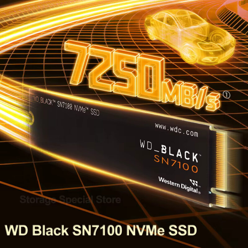 SSD Western Digital Black SN7100 (500 Go, 1 To, 2 To, 4 To) – M.2 NVMe PCIe 4.0 – SSD haute vitesse