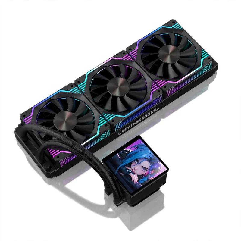 Refroidisseur liquide CPU Lovingcool 240/360 mm ARGB avec écran personnalisable 4", compatible Intel & AMD