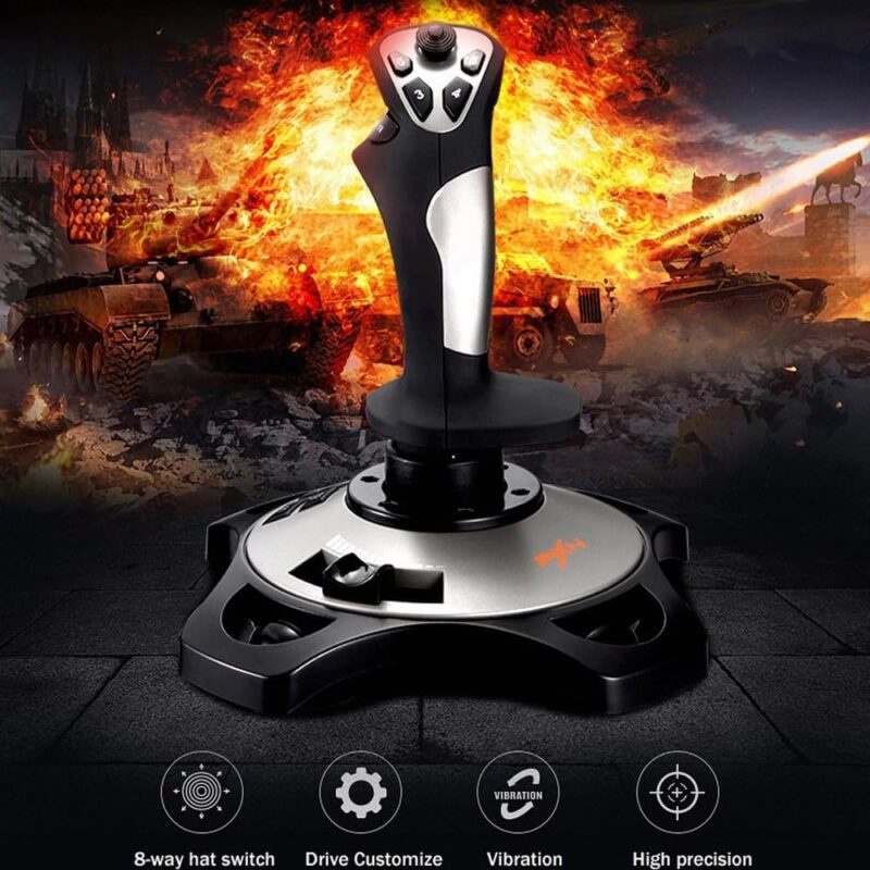 PXN 2113PRO USB Game Controller for Flight Simulator | With Vibration Function and Throttle Control, USB Game Controller for Windows PC