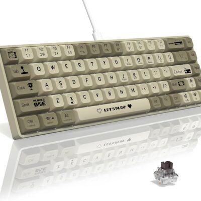 AJAZZ AK680 65% Mechanical Gaming Keyboard – Hot-Swappable, Red Switches, Mac/Windows