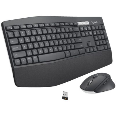 Logitech MK850 Wireless Keyboard and Mouse Set – Bluetooth, 2.4GHz, Multi-Device Ergonomic Combo