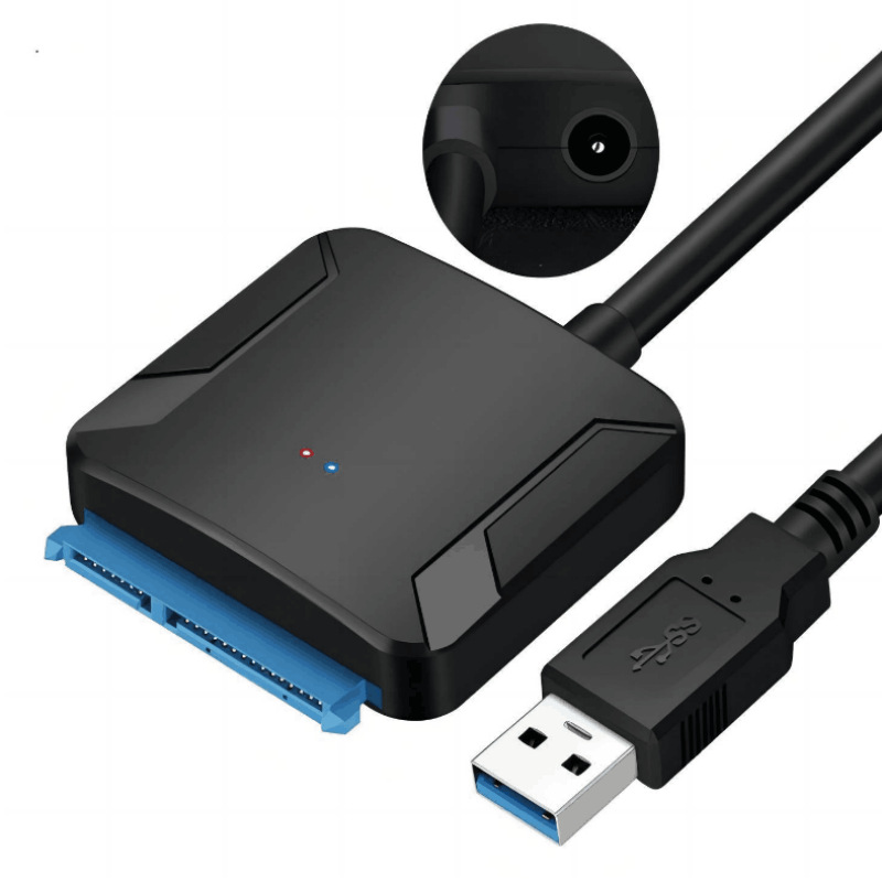 USB 3.0 to SATA Adapter for 2.5/3.5-Inch SSD and Hard Drive – Universal External Data Transfer Cable