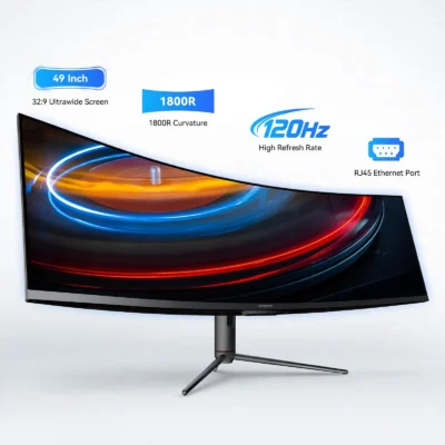 INNOCN 49C1R 49" Curved Super Ultrawide Gaming Monitor – Dual QHD 5120x1440 32:9, 120Hz, 1800R, USB-C 65W, HDR 400, PIP/PBP – For Gaming, Trading & Office